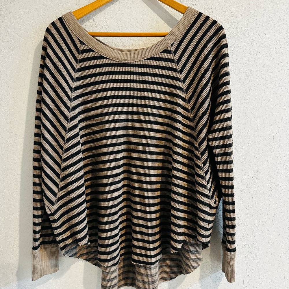 Free People Black and Tan Thermal